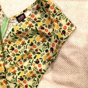 Retro style Christmas Print Dress